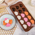 homEdge 15-Cavity Dimpled Heart Shape Chocolate Mold, Silicone Dimpled Valentine Heart Chocolate Gummy and Candy Mold...