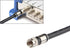 GTOTd Coaxial Cable (3 Feet) with RG6 Coax Cable Connector (and F-Type Cable Extension Adapter) Black Coax Satellite TV 75 Ohm Thin Coaxial Cable ...