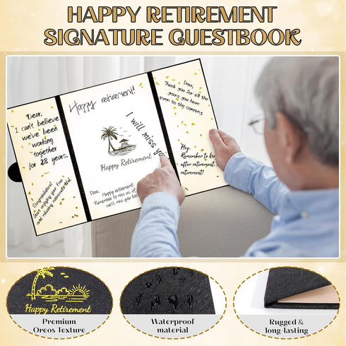 Retirement Party Decorations, Happy Retirement Guest Book Alternative with Retirement Pen, Retirement Gifts for Women Men, Farewell Party Supplies...