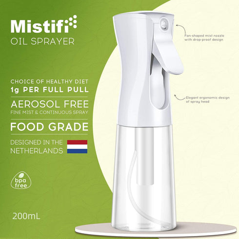 Oliver Oil Sprayer for cooking, Spray bottle 6oz, Non-Aerosol Refillable Dispenser Oil Mister FS600 Less is More...