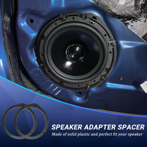 6.5'' Front Door Speaker Spacer Compatible with Honda Accord Civic CRV CRZ Insigh Odyssey Fit 6-6.75 inch Install Base Speaker Spacer Covers with ...