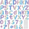 Gueevin 216 Pcs Bulletin Board Letters for Classroom Numbers Alphabet and Punctuation Cutouts Poster Board Letters with Adhesive Dots for School W...