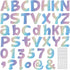 Gueevin 216 Pcs Bulletin Board Letters for Classroom Numbers Alphabet and Punctuation Cutouts Poster Board Letters with Adhesive Dots for School W...