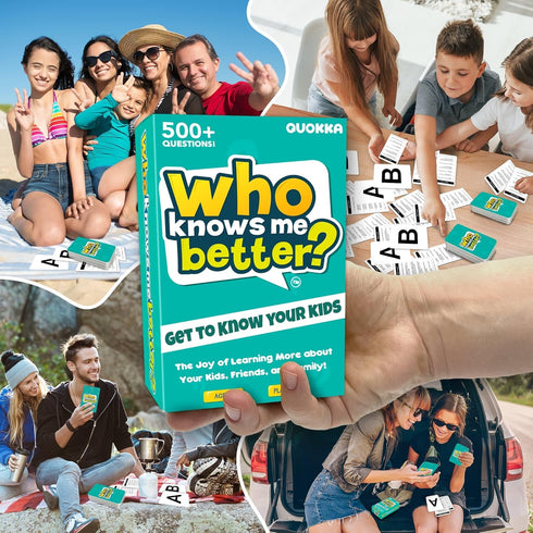 QUOKKA Fun Board Game for 8 10 Year Olds - Family Card Game for Kids Ages 6 7 & Adults - Who Knows Me Better | Guess Questions | Easy to Learn - G...