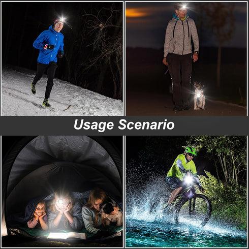 6 Pcs Outdoor Night Running Lights for Runners High Visibility Rechargeable Clip on Flashlight Dog Lights for Night Walking Lightweight USB Reflec...