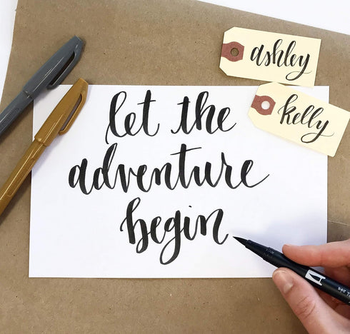 Wildflower Art Studio Brush Lettering Calligraphy Kit • Award-Winning Starter Set for Beginners • Includes Instruction Book, Tracing Pad & Supplie...