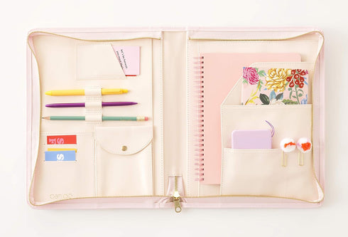 ban.do Rough Draft Mini Spiral Notebook, 9" x 7" with Pockets and 160 Lined Pages, I Am Very Busy...