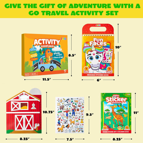 JOYIN 3 Pcs Reusable Sticker Book-Reusable Make a Face Sticker Book, Hidden Picture Sticker Book, Farm Sticker Board. On The Go Travel Toy Activit...