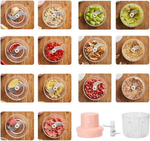 Food Processor Food Supplementary Machine 250Ml for Mini Blender Small Usb Maker for Household for Chopper Meat Grinders...