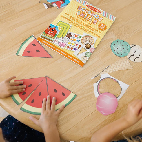 Melissa & Doug Scissor Skills Activity Book With Pair of Child-Safe Scissors (20 Pages) - FSC Certified...