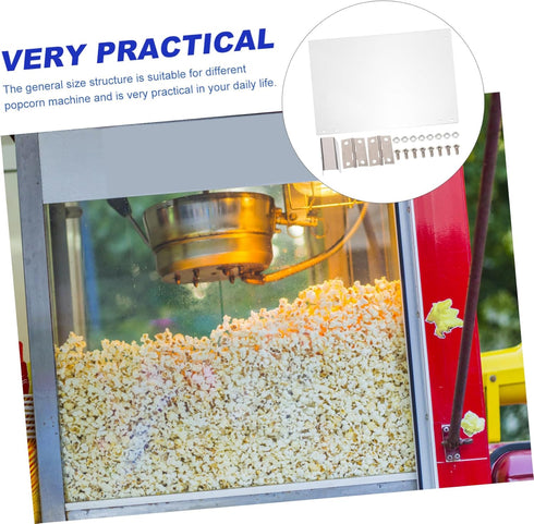 Ciieeo Protective Baffle Automatic Popcorn Machine Baffle Clear Panel Household Popcorn Maker Panel Popcorn Machine Door Panel Popcorn Machine Pan...