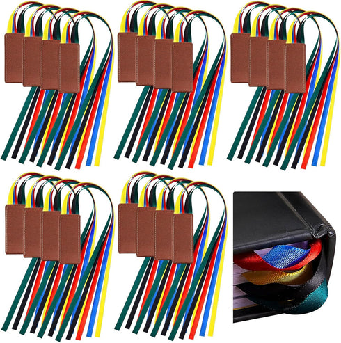 20 Pcs Bible Ribbon Bookmark Artificial Leather Christian Book Markers with 5 Colorful Ribbons for Books...