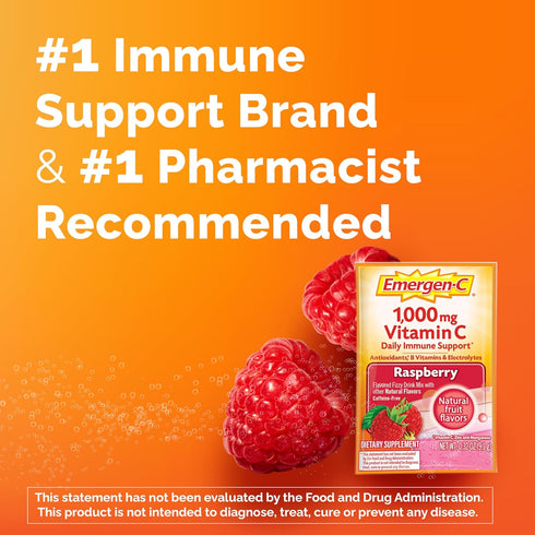Emergen-C 1000mg Vitamin C Powder, with Antioxidants, B Vitamins and Electrolytes, Vitamin C Supplements for Immune Support, Caffeine Free Drink M...