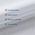 N&Y HOME Fabric Small Stall Shower Curtain Liner Extra Long 36 x 84 inches, Hotel Quality, Washable, Water Repellent, White Bathroom Curtains with...
