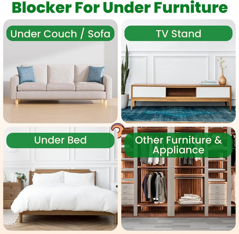 ECOHomes Under Couch Guards Toy Blocker - Strap Barrier for Under Sofa, Bed & Furniture Bottom Stop Things from Going Under | Easy to Install Gap ...