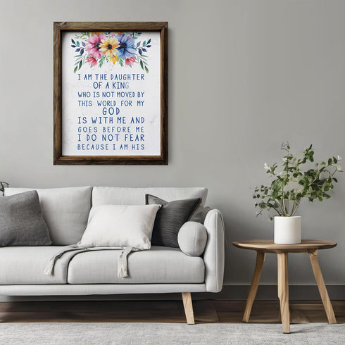 Posterizer 1 pcs-i am the daughter of a king-Bible verses-Kids Room Art-Religious Posters-Gifts for Christians-decor for Girls, Teens Bedroom- UNF...