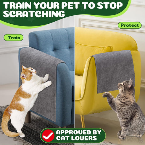 Loiion Couch Covers for Sofa Armrests, Gray Cat-Scratch Resistant Sofa Cover, Pets Dogs Friendly Anti Slip Thickened Slipcovers Furniture Protecto...