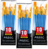 AROIC Paint Brushes, 3 Pack 30 Pcs Acrylic Paint Brushes Artist Paint Brushes for Oil Watercolor Acrylic Face Rock Painting...