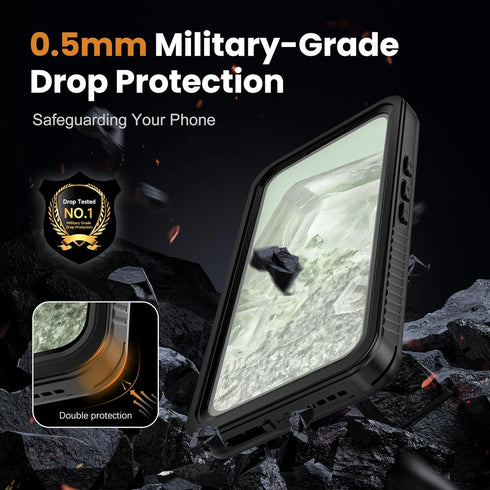 Hllhunkhe for Google Pixel 8A Waterproof Case with Built-in Screen Protector - Rugged Full Body Underwater Dustproof Shockproof Drop Proof Protect...