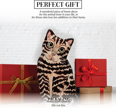 Pavilion Gift Company - Rescue Me Now - Small Brown Tabby Vase, 8-1/2-Inch Tall...