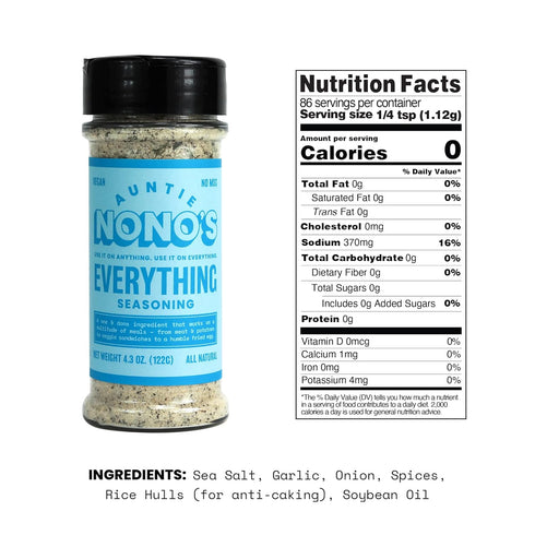 Auntie Nono's Everything Seasoning - Sea Salt, Garlic, & Onion Powder - Add Flavor to Chicken, Pork Chops, Eggs & Veggies - Paleo, Vegan, & Gluten...