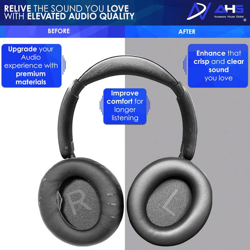 AHG Premium Replacement Soundcore Space Q45 Headphones Ear Pads/Soundcore Q45 Ear Cushions Compatible with Anker Soundcore Space Q45 Headphones (B...