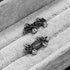 Gun Black Mini Racing Cufflinks For Men With Gift Box....