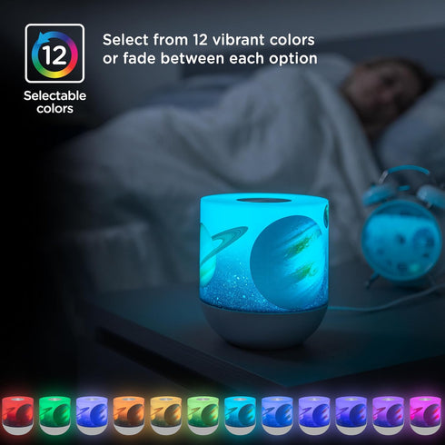 Lights By Night Space and Planets Color-Changing Table Lamp, Night Light, Touch/Tap Sensor Dimmable White Light Ideal for Children's Bedroom, Bath...