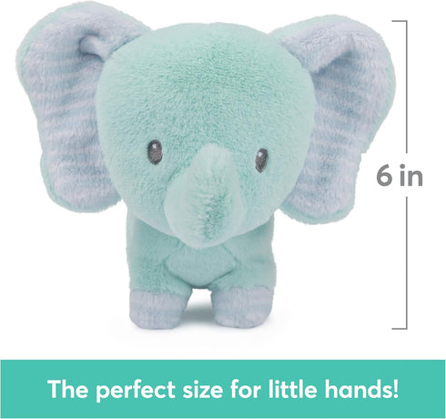 GUND Baby Safari Friends Collection Plush Elephant with Chime, Sensory Toy Stuffed Animal for Babies and Newborns, Teal, 7"...
