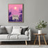 Posterizer 1 pcs-vintage radio and pink girly background collage-Landscape & Nature Art-Abstract & Modern Art-Gift for Art Lovers- UNFRAMED Wall A...