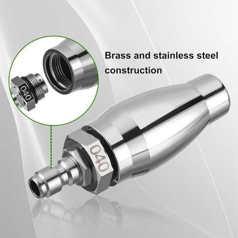 Turbo Nozzle Pressure Washer, Rotating Pressure Washer Nozzle with 1/4" Quick Connect, 7 Spray Nozzle Tips with Nozzle Holder, 3000 PSI, Orifice 4...