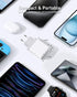 European Travel Plug Adapter, 40W 4-Port USB C Wall Charger Type C Fast Charging Block International Power Adapter US to Europe EU for iPhone 15 1...