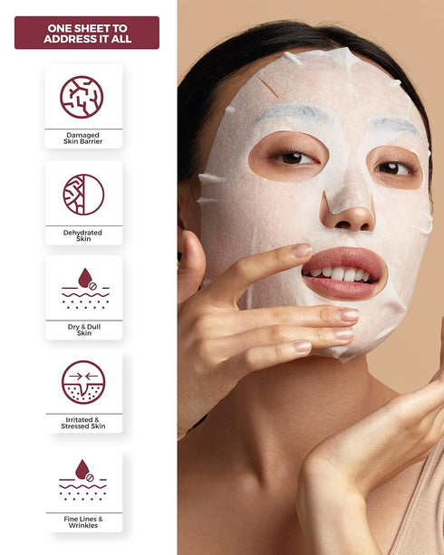CENTELLIAN 24 Madeca Derma Face Mask (Intensive, 10pc) - Soothing Cotton Sheet Mask for Sensitive, All Skin Types, 24-Hour Hydration. Premium Kore...