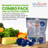 Bluapple Produce Saver Ethylene Gas Absorber 1 Year Combo Pack with Activated Carbon - 2 Bluapples + 8 Packets (13 grams each) Vegetable & Fruit F...