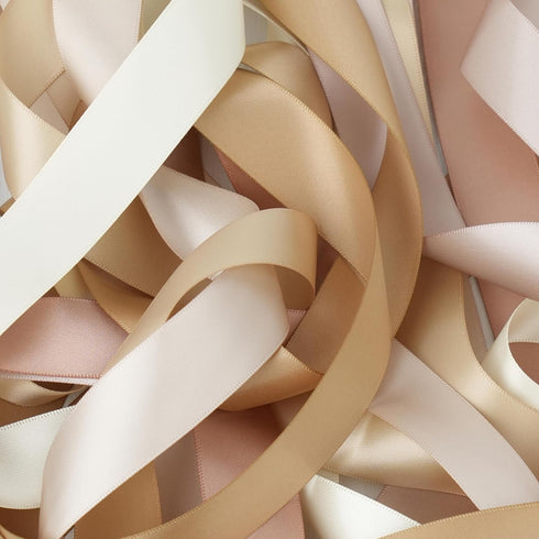 Champagne Ribbon 1 Inch Satin Ribbon 6 Rolls Assortment Pale Gold Ribbon for Wedding Silk Antique Gold Ribbon for Baby Shower Ribbon for Gift Wrap...