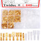 Twidec/640Pcs 2.8/4.8/6.3mm Quick Splice Male and Female Wire Spade Connector Crimp Terminal & Bullet Connectors Terminals Crimp Block Kit Golden ...