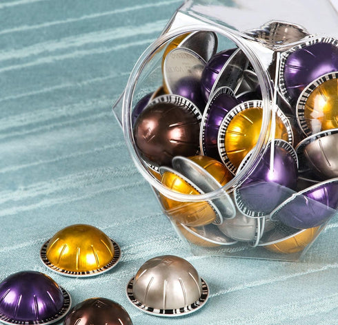 RUSFOL Large-Capacity 12-Sided Polygon Elegant Coffee Pods Holder for Nespresso Vertuoline Capsule...