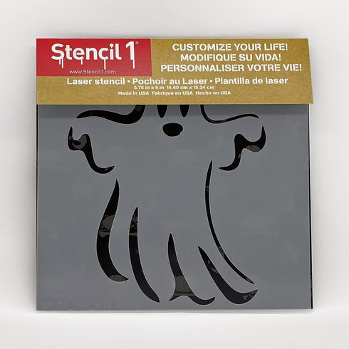 Stencil1 Ghost Stencil 5.75" x 6" - Durable Quality Reusable Stencils for Painting - Ghost Stencil Halloween & Pumpkin Decorating Items and Decor ...