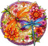 Wooden Puzzles for Adults, Dragonflies family Wooden Jigsaw Puzzles for Adults, Wood Puzzles Adult, Unique Animal Shape Wood Cut Puzzles for Famil...