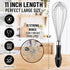 Zulay 11-Inch Stainless Steel Whisk - Balloon Whisk Kitchen Tool With Soft Silicone Handle - Thick Durable Wired Whisk Utensil For Blending, Beati...