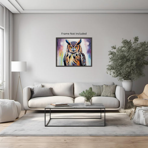 Posterizer 1 pcs- Abstract poster of a beautiful owl-Art for Animal Lovers-Abstract & Modern Art- Gift for Men Women Entrepreneur Teens-Decor for ...