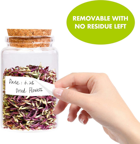 1000 Blank Removable Freezer Labels Water Oil Resistant with Perforation Line for Food Containers Jars Pantry Organization (Each Measures 1” x 3”)...