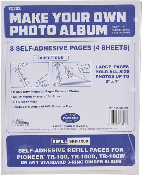 Pioneer SRF1200-REFILL Photo Album Refills White, 9" x 10 7/8"...