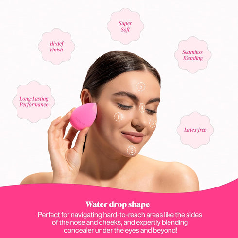 Fresh up™ | The Original Pink Beauty Blender Makeup Sponge, Super-Soft Foam Easily Blends Foundations, Powders, Blush Creams, Reusable, Washable, ...