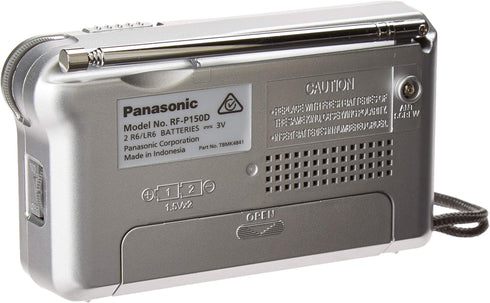 Panasonic RFP-150D Battery Operated AM/FM Portable Pocket Size Radio (Silver/mat)...