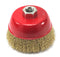 4 inches x 5/8 inch Thread Cup Wire Wheel Brush, Fine Crimped Wire Cup Wheel...