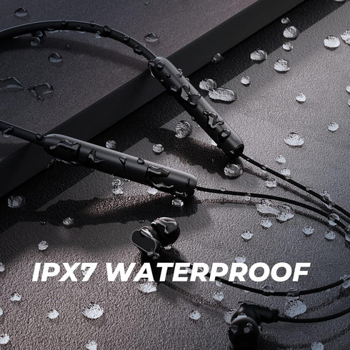 N18 Neckband Bluetooth Earbuds, Wireless Bluetooth 5.2 Headphones with Microphone, Ultra-Lightweight Comfort, IPX7 Waterproof, Deep Bass Strong Be...