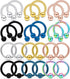 Kridzisw 14G Septum Nose Rings Eyebrow lip Rings Lobe Earrings Hoop 316L Surgical Steel Cartilage Helix Tragus Rook Daith Earrings Hoops Piercing ...
