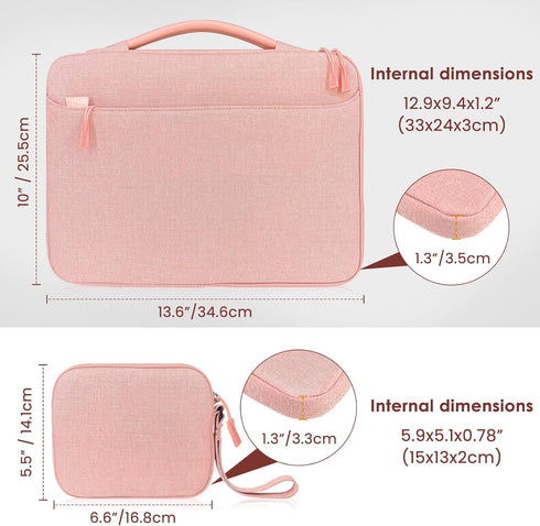 JETech Laptop Sleeve for 13.3-Inch MacBook Air/Pro, 14-Inch MacBook Pro 2021 M1, 13-13.6 Inch Notebook, Waterproof Carrying Case with Small Bag (P...