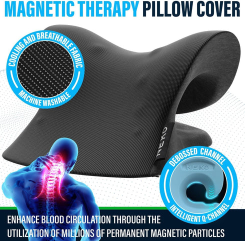NEKO Neck Stretcher, Neck Traction device, Cooling Gel, Cervical Traction Device for Neck Pain Relief, Neck Support for Neck Pain, Neck Pillows fo...